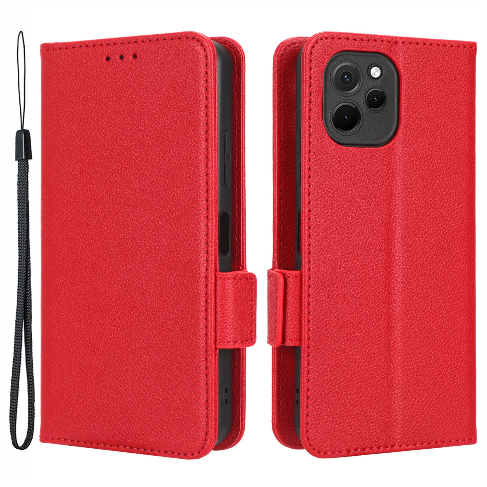 PU Leather Smartphone Case For Huawei nova Y61 4G Enjoy 50z 4G Dual Magnetic Clasp Litchi Texture Flip Wallet Stand Scratch-resistant Phone Cover PU Leather Smartphone Case For Huawei nova Y61 4G Enjoy 50z 4G Dual Magnetic Clasp Litchi Texture Flip Wallet Stand Scratch-resistant Phone Cover